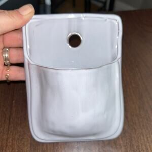 Magnolia Lia white ceramic wall pocket planter small